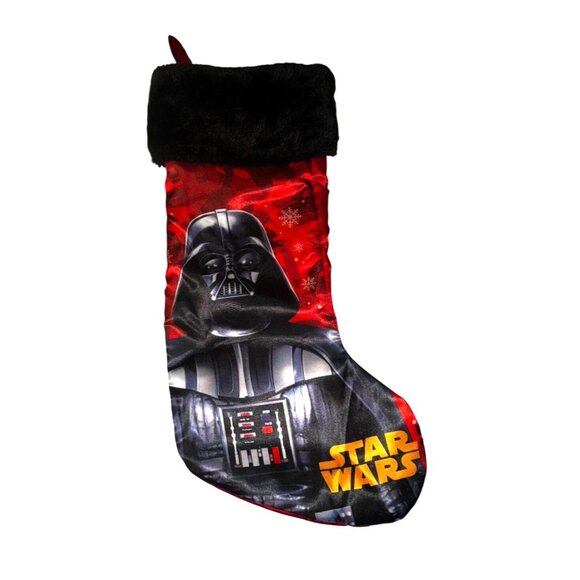 Star Wars Darth Vader Christmas Stocking Black Plush Cuff - Picture 2 of 9